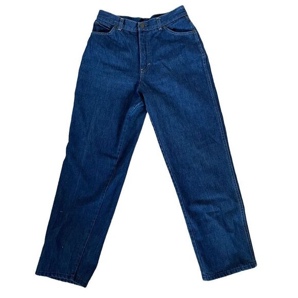 Vintage Dark Wash High Rise Straight Leg Jeans - Picture 1 of 9